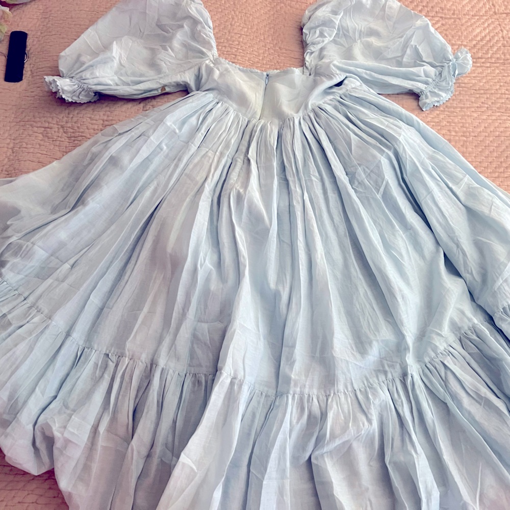 Selkie water baby French puff dress organdy